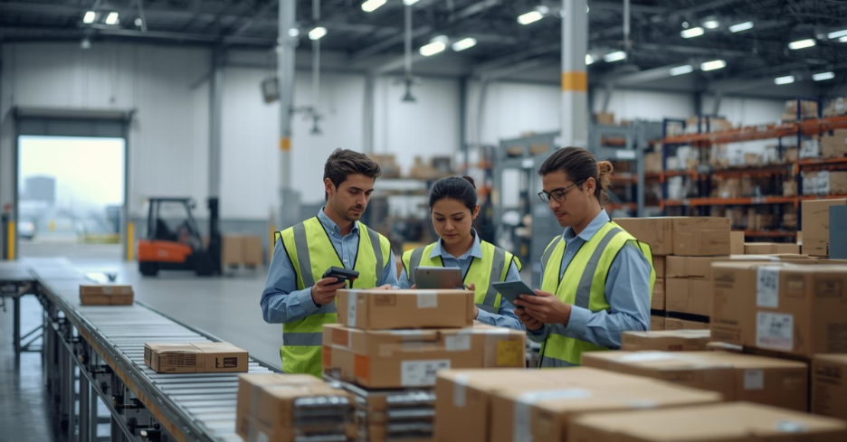 calm, organised fulfillment warehouse and delivery operation
