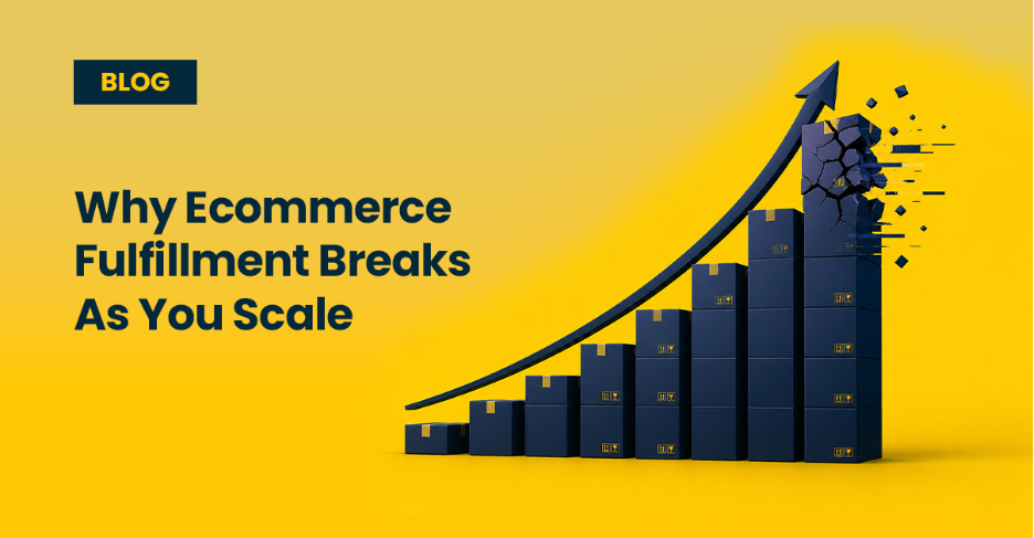 Why Ecommerce Fulfillment Breaks As You Scale blog cover by Ecom Logistics