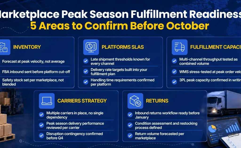 Marketplace Peak Season Fulfillment Readiness: 5 Areas to Confirm Before October